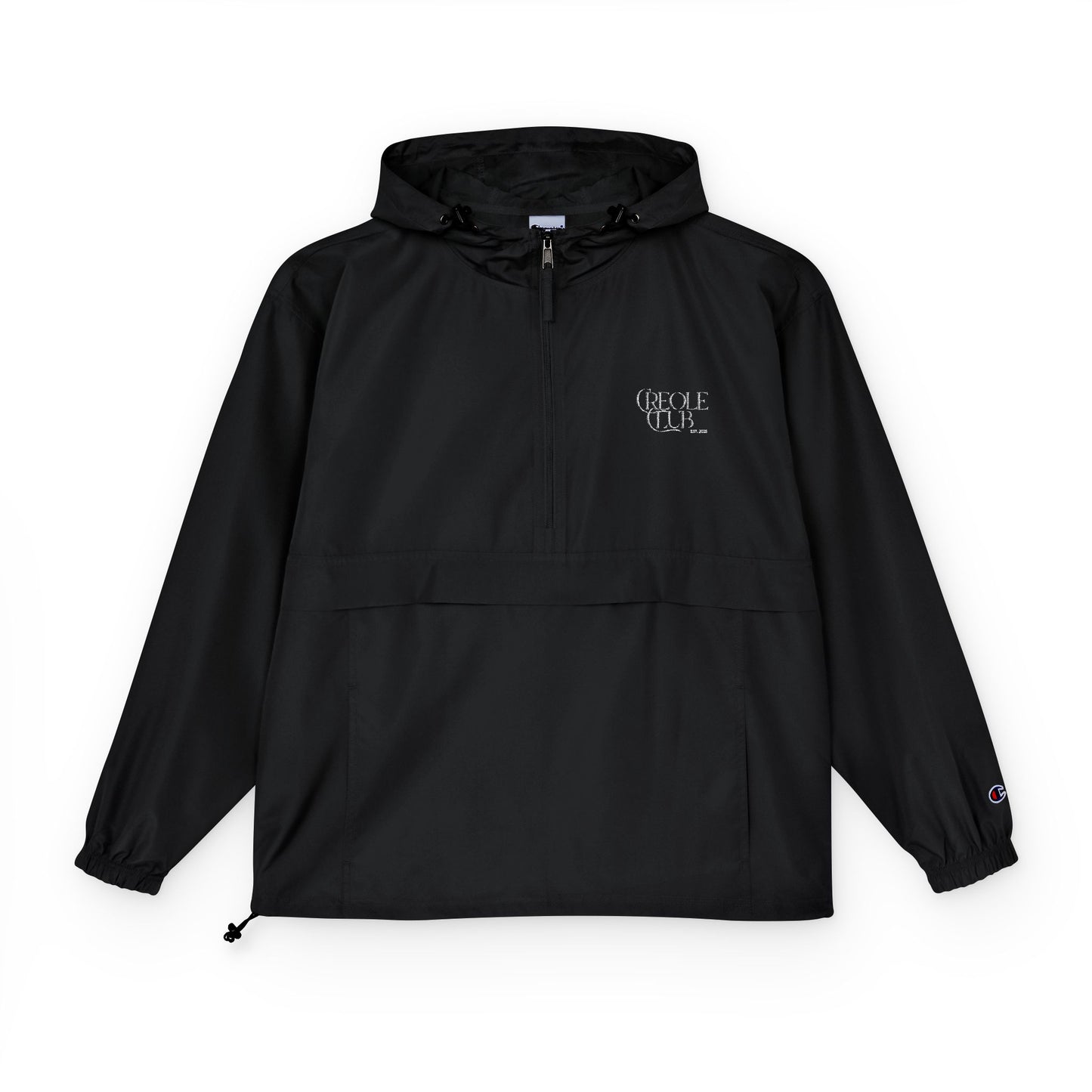 Packable Unisex Anorak Jacket - Stylish & Lightweight Black Windbreaker